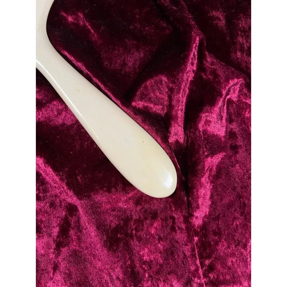Vintage Celluloid Hand Mirror – French Ivory Beveled Glass Vanity Mirror